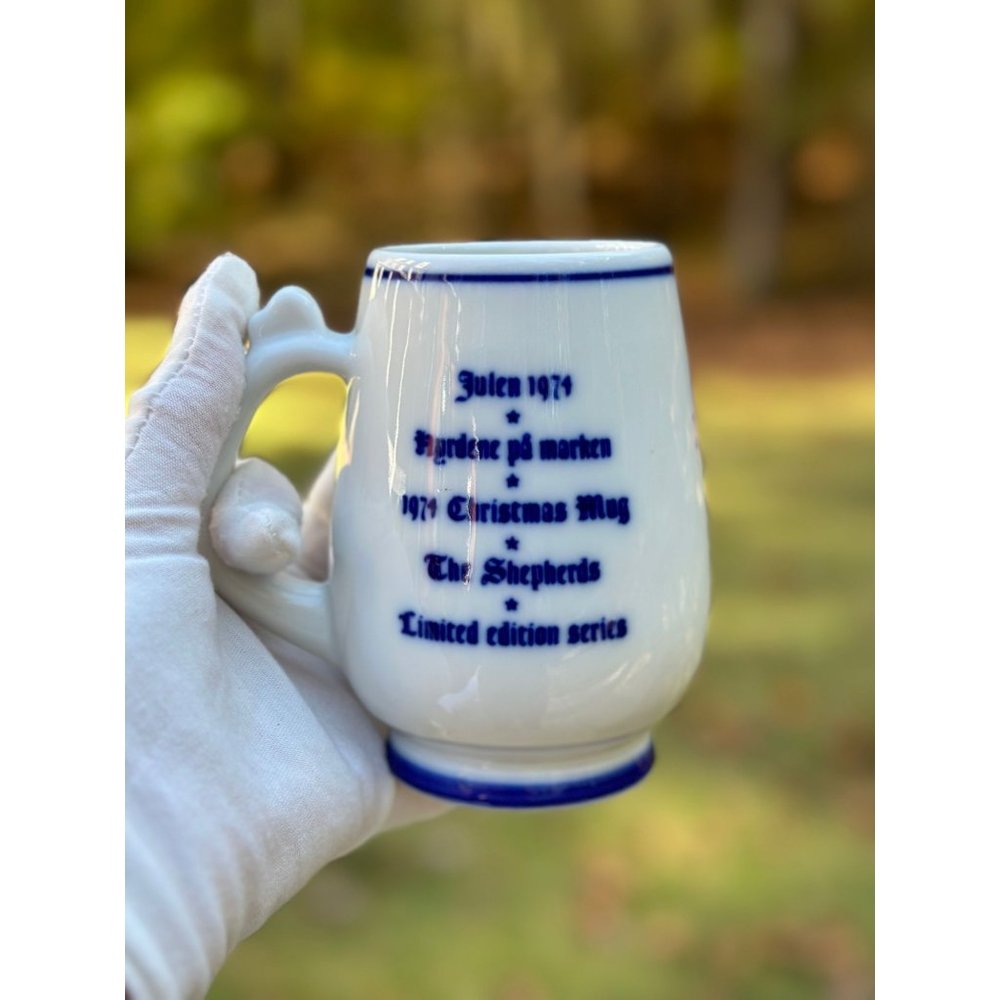 1974 Porsgrund Norway Limited Edition Christmas Mug "The Shepherds" Vintage